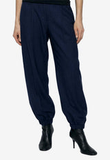 Moschino Striped Wool Tailored Pants Navy A0309 525 1343