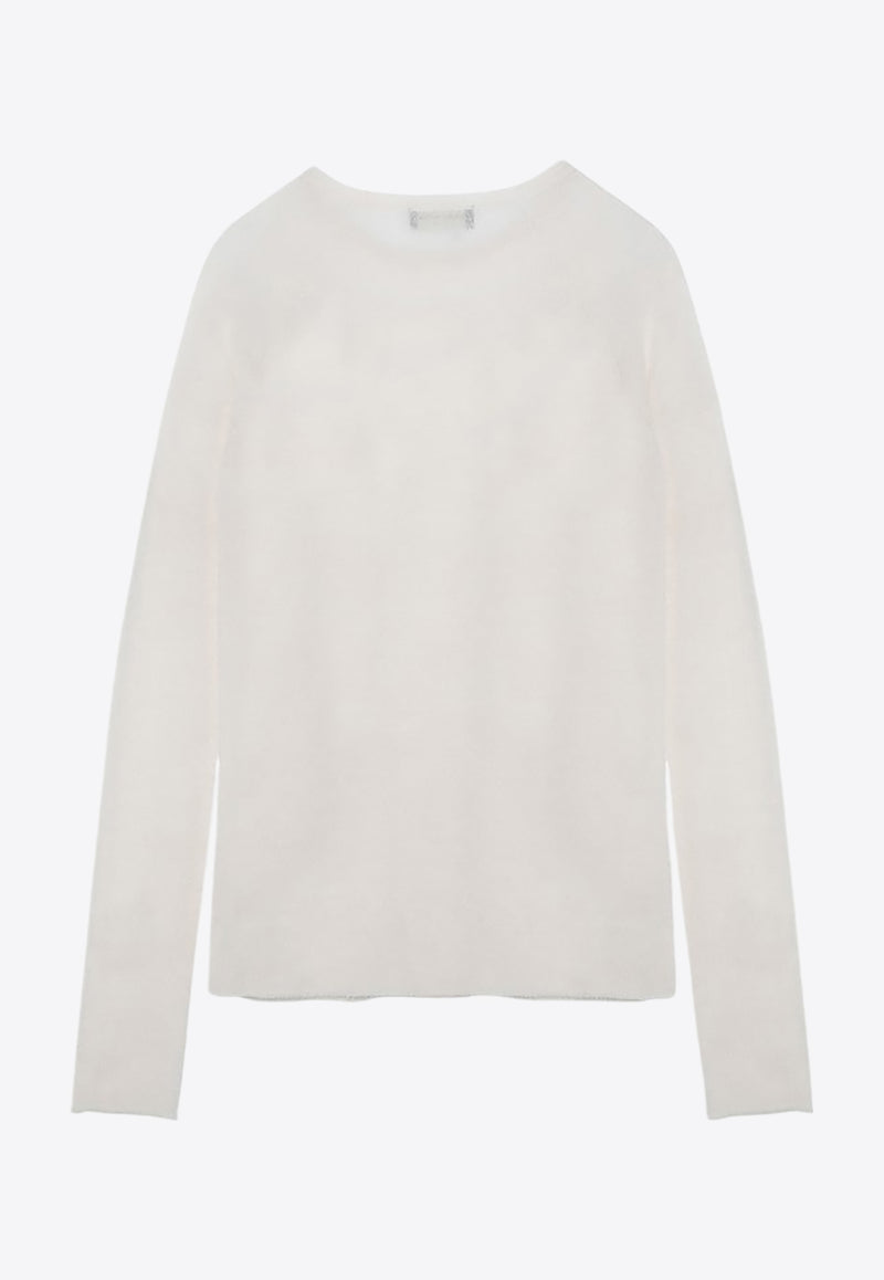 Roberto Collina Semi-Sheer Wool Sweater White A03601A03/P_ROBER-02