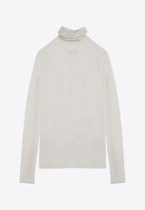 Roberto Collina Semi-Sheer Turtleneck Sweater White A03603A03/P_ROBER-02