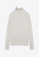 Roberto Collina Semi-Sheer Turtleneck Sweater White A03603A03/P_ROBER-02