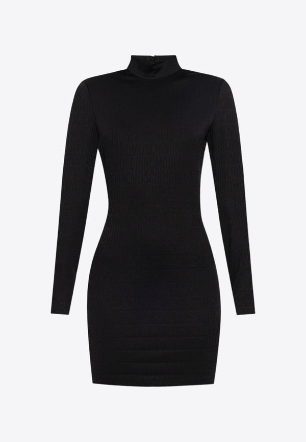 Moschino Long-Sleeved Mini Dress A0412 2742 1555 Black