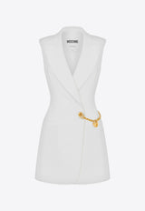 Moschino Heart Padlock Mini Dress A0413 0524 0001 White