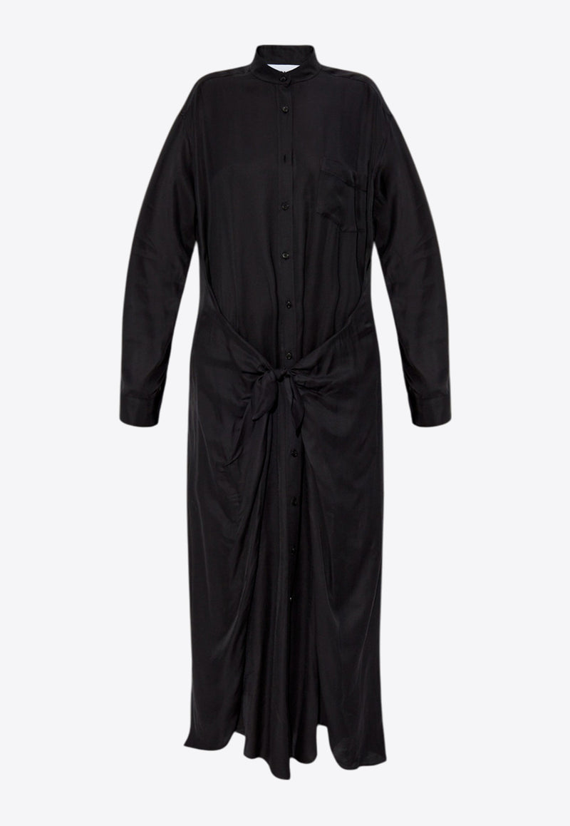Moschino Knotted Maxi Shirt Dress Black A0420 0549 0555