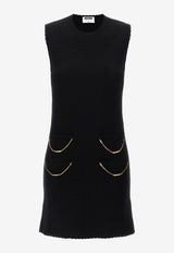 Moschino Wool Mini Chain Dress Black A0480 5500 0555