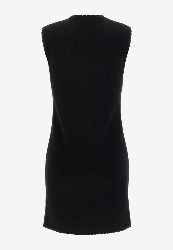 Moschino Wool Mini Chain Dress Black A0480 5500 0555