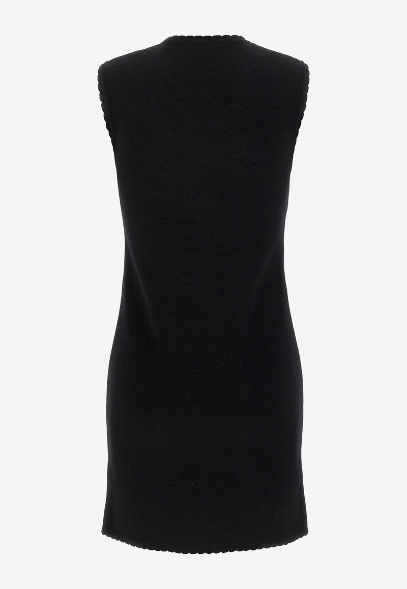 Moschino Wool Mini Chain Dress Black A0480 5500 0555
