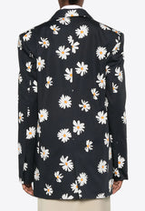 Moschino All-Over Daisy Print Blazer Black A0505 0560 1555