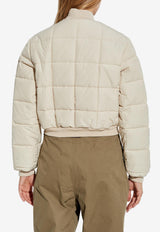 Moschino Cropped Padded Bomber Jacket Cream A0618 5517 0045