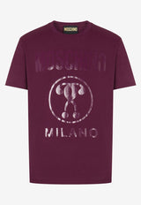 Moschino Double Question Mark Printed T-shirt Purple A0703 7041 195