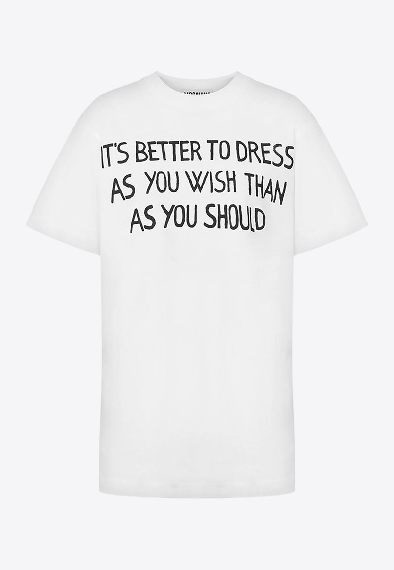 Moschino Archive Slogan Print T-shirt White  A0711 0541 1001