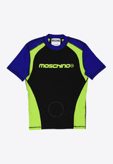 Moschino Colorblocked Logo Jersey T-shirt Multicolor A0711 2039 3555
