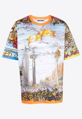 Moschino Paneled Patterns Crewneck T-shirt A0712 0240 1888