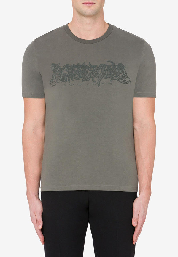 Moschino New Wave Logo T-shirt Gray A0717 7039 1428