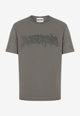 Moschino New Wave Logo T-shirt Gray A0717 7039 1428