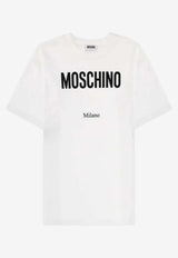 Moschino Logo Print Crewneck T-shirt White A0719 541 1001