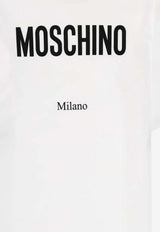 Moschino Logo Print Crewneck T-shirt White A0719 541 1001
