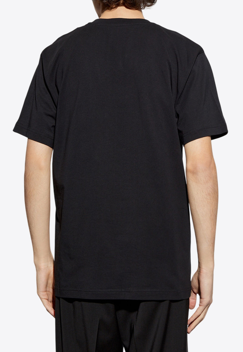 Moschino Maxi Laurel Crown Logo T-shirt Black A0722 0241 1555