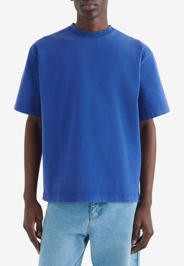 Axel Arigato Typo Embroidered Short-Sleeved T-shirt A0787005BLUE