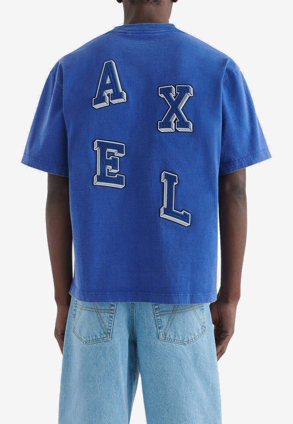 Axel Arigato Typo Embroidered Short-Sleeved T-shirt A0787005BLUE