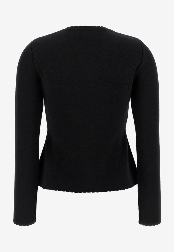 Moschino Wool Chain Cardigan Black A0901 5500 0555