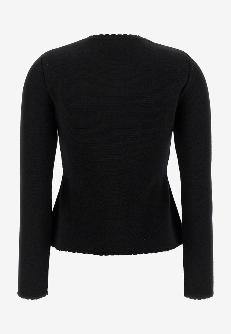 Moschino Wool Chain Cardigan Black A0901 5500 0555