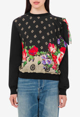 Moschino Silk-Blend Sweater with Bow Multicolor A0922 502 555