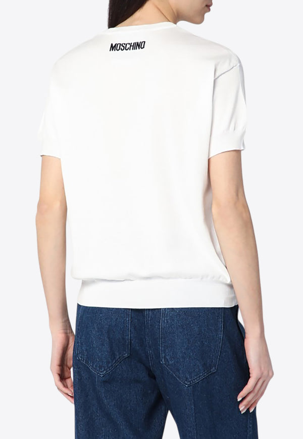 Moschino Get Happy T-shirt White A09230400/Q_MOSCH-2002