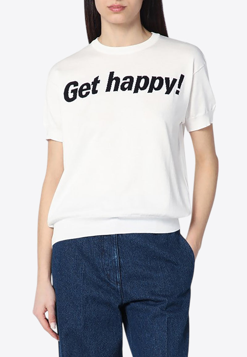 Moschino Get Happy T-shirt White A09230400/Q_MOSCH-2002