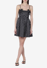GANNI Polka Dots Satin Mini Dress Black A10301936904/S_GAN-099
