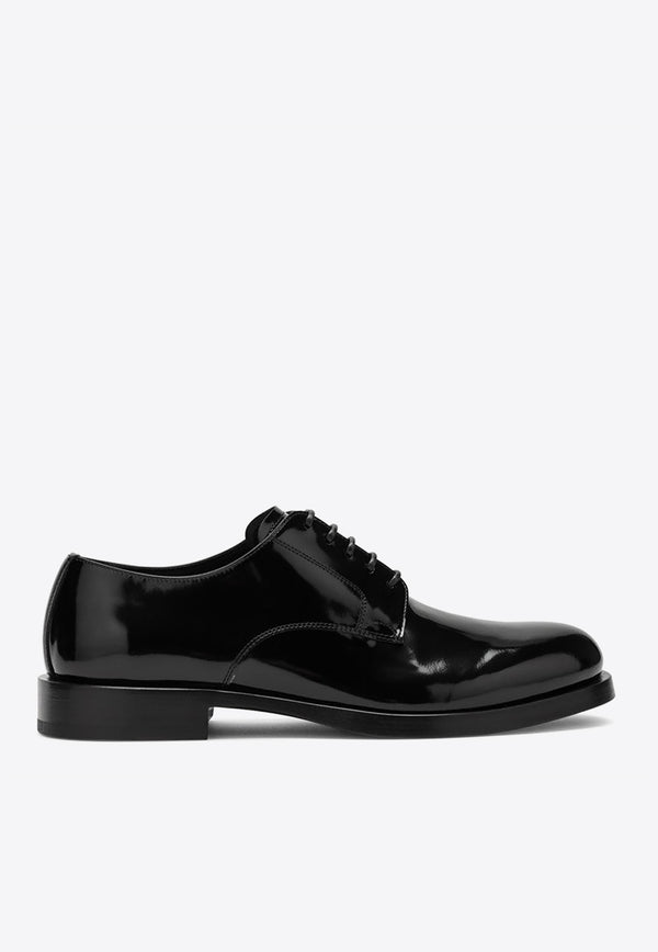 Dolce & Gabbana Leather Oxford Lace-Up Shoes Black A10793A1037/N_DOLCE-80999