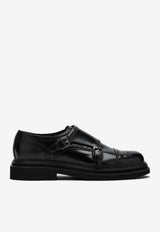 Dolce & Gabbana Day Classic Monk Strap Shoes in Brushed Leather Black A10828A1203/P_DOLCE-80999