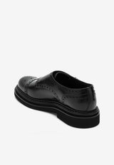 Dolce & Gabbana Day Classic Monk Strap Shoes in Brushed Leather Black A10828A1203/P_DOLCE-80999