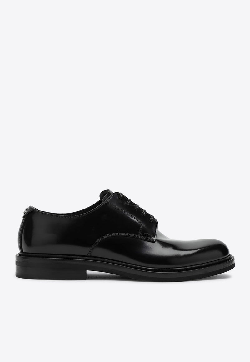 Dolce & Gabbana Altavilla Derby Shoes in Brushed Leather Black A10840A1203/P_DOLCE-80999