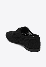 Dolce & Gabbana Woven Derby Shoes Black A10863A9L64/Q_DOLCE-80999