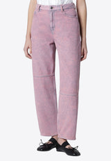 GANNI Barrel-Leg Denim Pants Pink A110003410949/S_GAN-05C