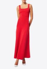 Mossman Monaco Crepe Sleeveless Maxi Dress Red A1108RED