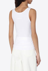 Moschino Logo Patch Tank Top White A12060445/Q_MOSCH-0001