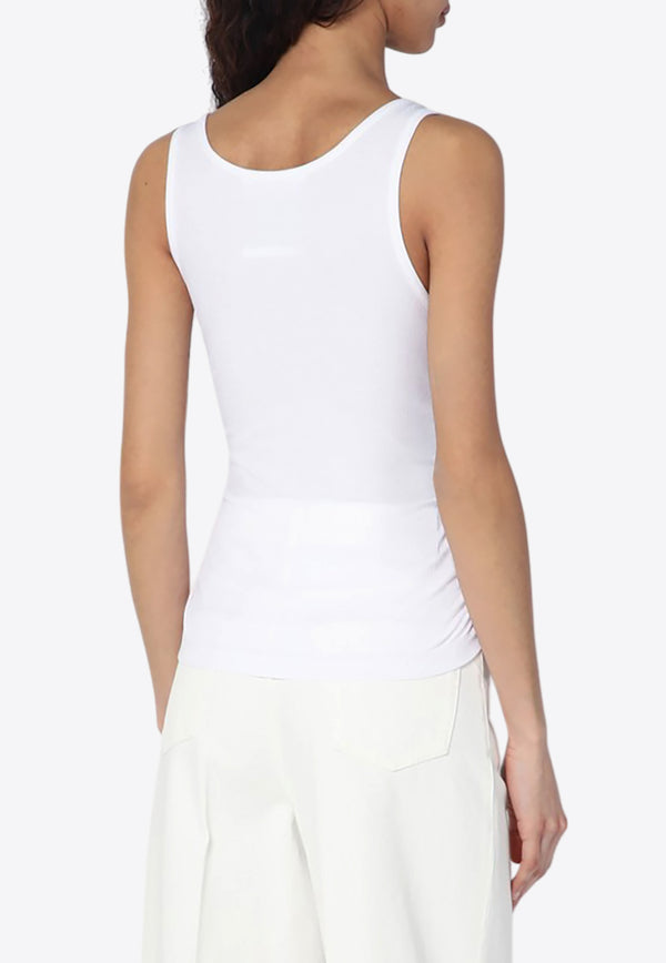 Moschino Logo Patch Tank Top White A12060445/Q_MOSCH-0001