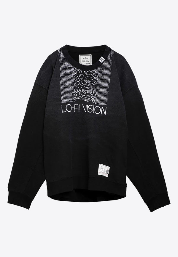 Maison MIHARA YASUHIRO Printed Crewneck Sweatshirt Black A12PO582CO/O_MIHAR-BLK