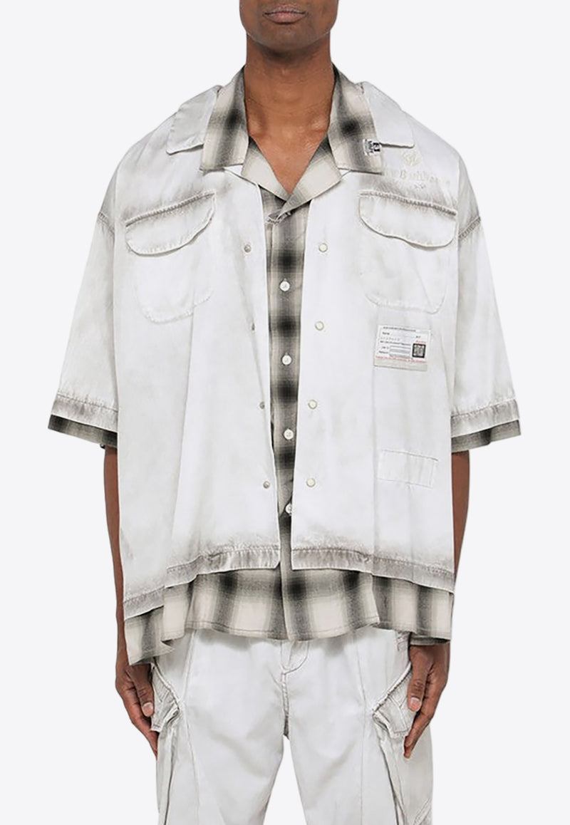 Maison MIHARA YASUHIRO Double-Layer Short-Sleeved Shirt Gray A12SH071VI/O_MIHAR-LG