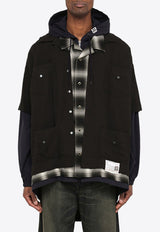 Maison MIHARA YASUHIRO Three-Layer Hooded Shirt Black A12SH077LI/O_MIHAR-BLK