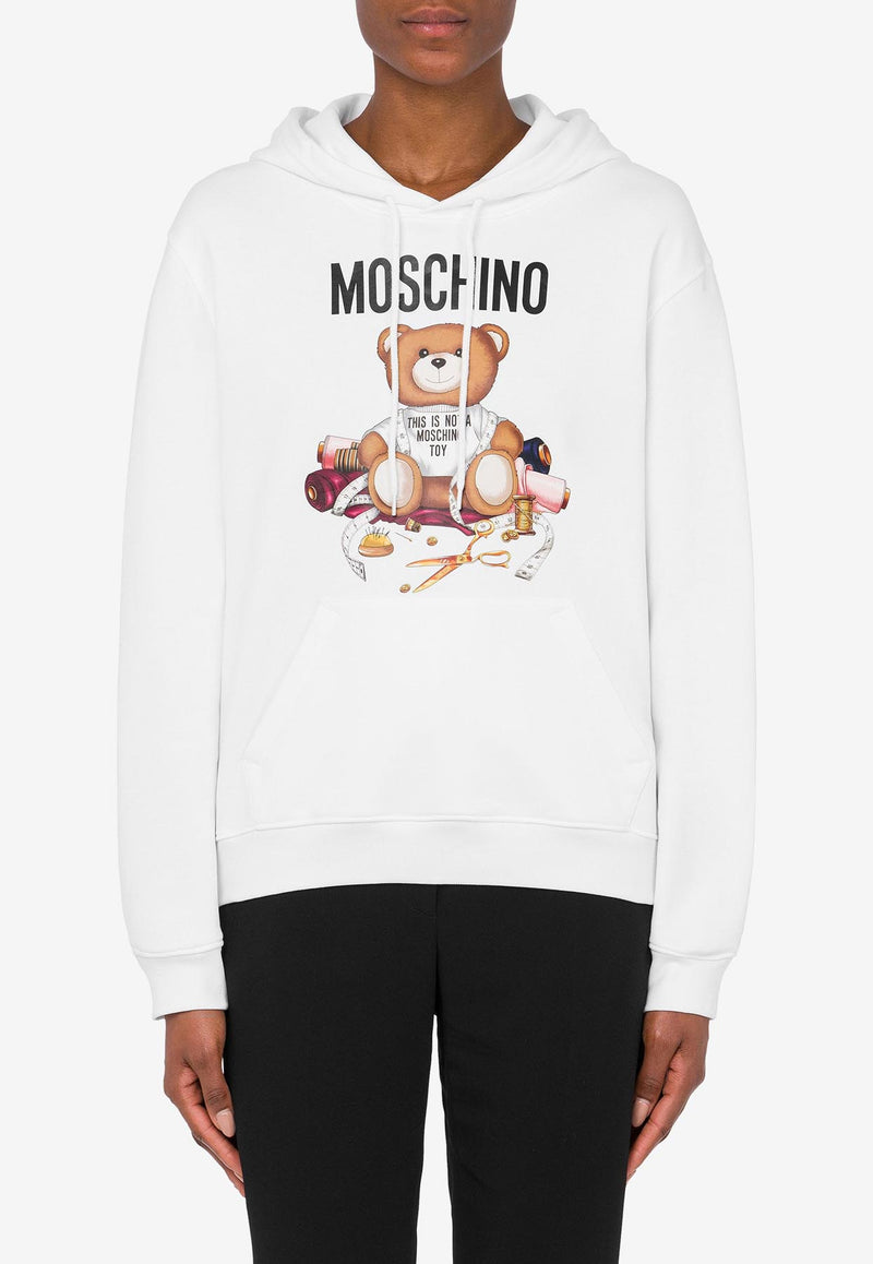 Moschino Tailor Teddy Bear Hooded Sweatshirt White A1707 5528 1001