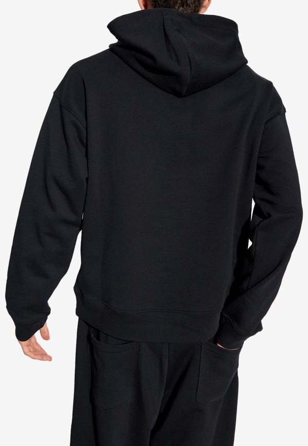 Moschino Logo Print Hooded Sweatshirt Black A1708 5228 1555