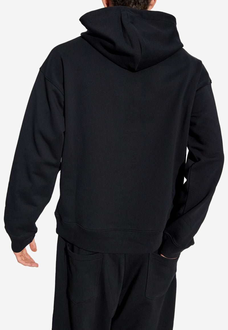 Moschino Logo Print Hooded Sweatshirt Black A1708 5228 1555