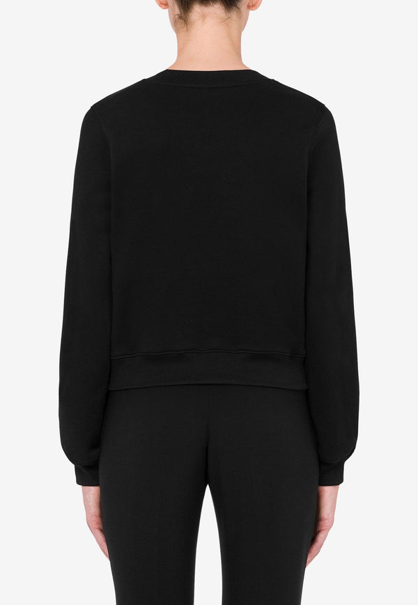 Moschino Sartorial Logo-Embroidered Pullover Sweatshirt Black A1709 5528 1555
