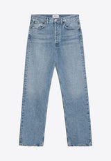 Agolde Washed-Out High-Rise Jeans Light Blue A1991206/Q_AGOLD-HRNC