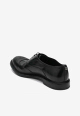 Dolce & Gabbana Marsala Oxford Shoes in Washed Calfskin Black A20206A0096/S_DOLCE-80999