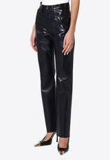 Agolde Faux Leather Straight-Leg Pants Black A2041285/Q_AGOLD-DETOX