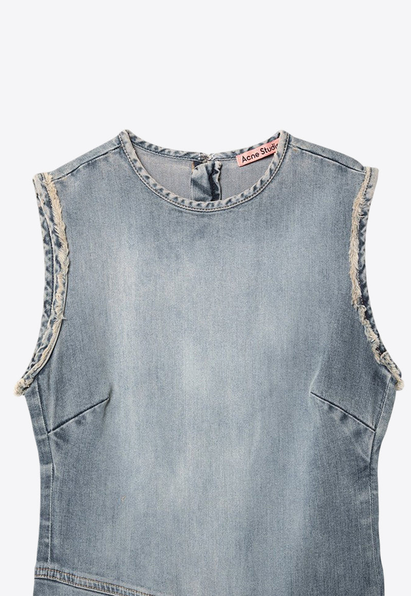 Acne Studios Washed Denim Sleeveless Dress Light Blue A20701DE/P_ACNE-863