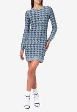 Diesel Houndstooth Mini Dress Blue A214460EGCA/R_DIESE-8ATA